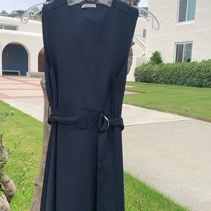 NAVY BLUE V NECK DRESS